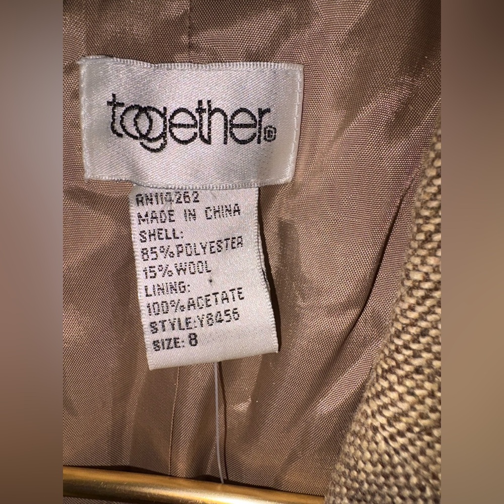 Together Tan‎ Women's Jacket #1330 - Picture 4 of 4